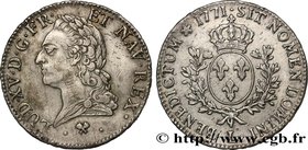 LOUIS XV THE BELOVED
Type : Écu dit "à la vieille tête" 
Date : 1771 
Mint name / Town : Bayonne 
Metal : silver 
Millesimal fineness : 917 ‰
Di...
