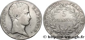 PREMIER EMPIRE / FIRST FRENCH EMPIRE
Type : 5 francs Napoléon Empereur, Calendrier révolutionnaire 
Date : An 14 (1805) 
Mint name / Town : Bayonne...