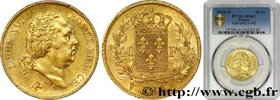 LOUIS XVIII
Type : 40 francs or Louis XVIII 
Date : 1818 
Mint name / Town : Lille 
Quantity minted : 352494 
Metal : gold 
Millesimal fineness ...