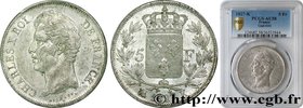 CHARLES X
Type : 5 francs Charles X, 2e type 
Date : 1827 
Mint name / Town : Bordeaux 
Quantity minted : 1.146.453 
Metal : silver 
Millesimal ...
