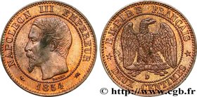SECOND EMPIRE
Type : Deux centimes Napoléon III, tête nue 
Date : 1854 
Mint name / Town : Lyon 
Quantity minted : 2523954 
Metal : bronze 
Diam...