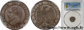 SECOND EMPIRE
Type : Un centime Napoléon III, tête nue 
Date : 1853 
Mint name / Town : Bordeaux 
Quantity minted : --- 
Metal : bronze 
Diamete...