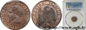 SECOND EMPIRE
Type : Un centime Napoléon III, tête nue 
Date : 1854 
Mint name / Town : Bordeaux 
Quantity minted : 1238415 
Metal : bronze 
Dia...