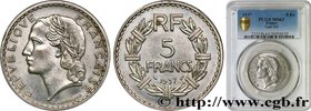 III REPUBLIC
Type : 5 francs Lavrillier, nickel 
Date : 1937 
Quantity minted : 1.925.844 
Metal : nickel 
Diameter : 31 mm
Orientation dies : 6...