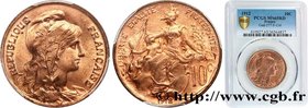 III REPUBLIC
Type : 10 centimes Daniel-Dupuis 
Date : 1912 
Quantity minted : 9500000 
Metal : bronze 
Diameter : 30 mm
Orientation dies : 6 h....