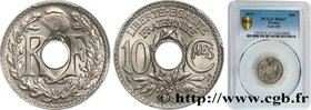 III REPUBLIC
Type : 10 centimes Lindauer 
Date : 1917 
Quantity minted : 8.171.364 
Metal : copper nickel 
Diameter : 21 mm
Orientation dies : 6...