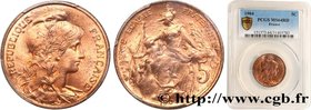 III REPUBLIC
Type : 5 centimes Daniel-Dupuis 
Date : 1904 
Quantity minted : 8.000.000 
Metal : bronze 
Diameter : 25 mm
Orientation dies : 6 h....