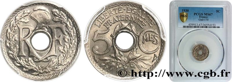 III REPUBLIC
Type : 5 centimes Lindauer, petit module 
Date : 1930 
Mint name...