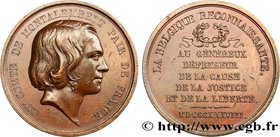BELGIUM - KINGDOM OF BELGIUM - LEOPOLD I
Type : Médaille, Remerciement à Charles, comte de Montalembert 
Date : 1838 
Metal : bronze 
Diameter : 5...