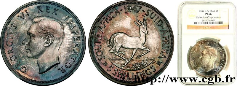 SOUTH AFRICA
Type : 5 Shillings Proof Georges VI 
Date : 1947 
Mint name / To...