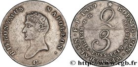GERMANY - KINGDOM OF WESTPHALIA - JÉRÔME NAPOLÉON
Type : 2/3 Thaler, 1er type 
Date : 1809 
Mint name / Town : Clausthal 
Quantity minted : - 
Me...