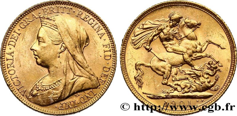 AUSTRALIA
Type : 1 Souverain Victoria type “Old Head” 
Date : 1901 
Mint name...