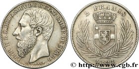 CONGO - CONGO FREE STATE - LEOPOLD II
Type : 2 Francs 
Date : 1891 
Mint name / Town : Bruxelles 
Quantity minted : 15000 
Metal : silver 
Mille...