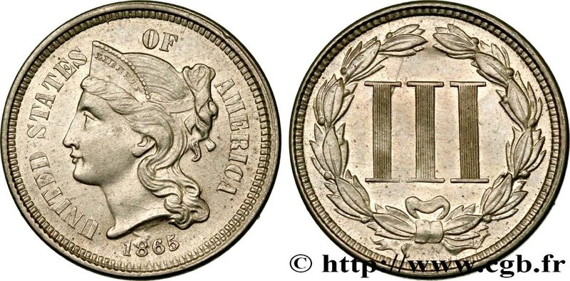 UNITED STATES OF AMERICA
Type : 3 Cents 
Date : 1865 
Mint name / Town : Phil...