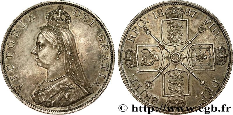 UNITED KINGDOM
Type : Double Florin Victoria buste du jubilé 
Date : 1887 
Qu...