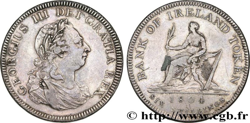 IRELAND - GEORGES III
Type : 6 Shillings 
Date : 1804 
Mint name / Town : Lon...