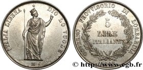LOMBARDY - PROVISIONAL GOVERNMENT
Type : 5 Lire 
Date : 1848 
Mint name / Town : Milan 
Quantity minted : - 
Metal : silver 
Millesimal fineness...