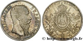 MEXICO - MAXIMILIAN I
Type : Peso 
Date : 1866 
Mint name / Town : Mexico 
Quantity minted : 2148000 
Metal : silver 
Millesimal fineness : 903 ...