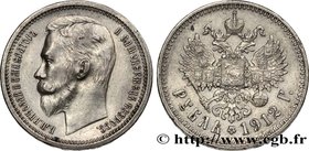 RUSSIA - NICHOLAS II
Type : 1 Rouble 
Date : 1912 
Mint name / Town : Saint-Petersbourg 
Quantity minted : 2111000 
Metal : silver 
Millesimal f...