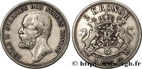 SWEDEN
Type : 2 Kronor Oscar II 
Date : 1897 
Quantity minted : 206819 
Metal : silver 
Millesimal fineness : 800 ‰
Diameter : 31 mm
Orientatio...