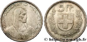 SWITZERLAND
Type : 5 Francs berger 
Date : 1923 
Mint name / Town : Berne 
Quantity minted : 11300000 
Metal : silver 
Millesimal fineness : 900...
