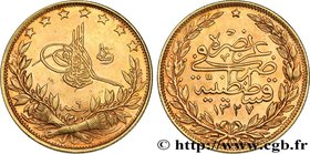 TURKEY
Type : 100 Kurush Sultan Mohammed V Resat AH 1327, An 6 
Date : 1914 
Mint name / Town : Constantinople 
Metal : gold 
Millesimal fineness...