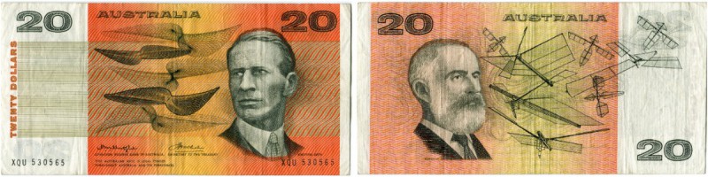 Australien 
 Australia Reserve Bank 
 20 Pounds o. J. / ND (1975). Sign. Knigh...