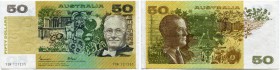 Australien 
 Australia Reserve Bank 
 Lot o. J. / ND (1979-1985). 50 Dollars (Sign. H. M. Knight, Governor & J. Stone, Secretary). 50 Dollars (Sign....