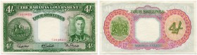 Bahamas 
 Britische Administration (bis 1968) 
 4 Shillings o. J. / ND (1947). Pick 9; Linzmayer BG B8e. -I / about uncirculated.