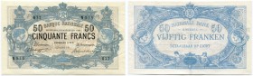 Belgien 
 Banque Nationale de Belgique. 
 50 Francs 1908, 24. Dezember. Pick 63f. Selten in dieser Erhaltung / rare in this condition. Leichte Falts...