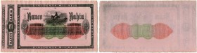 Brasilien 
 Imperio do Brasil 
 Banco da Bahia. 
 50000 Reis o. J. / ND (1860). Pick S388. Min. Risschen am Rand / very small tear at margin. II+ /...