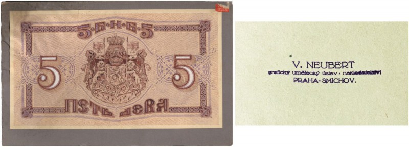 Bulgarien 
 Königreich 
 Entwürfe und Proben von Banknoten o. J. (1920). Graph...