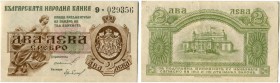 Bulgarien 
 Königreich 
 Nationalbank. 
 1 Lev Srebro o. J. / ND (1920) (2) & 2 Leva Srebro o. J. / ND (1920). Pick 30b, 31a. -I - I / about uncirc...