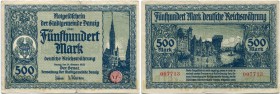Danzig 
 Stadtgemeinde/Magistrat der Stadt Danzig. 
 Lot 1922. 100 Mark vom 31. Oktober 1922 & 500 Mark vom 31. Oktober 1922. Rosenberg/Grabowski 79...