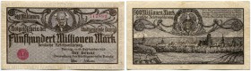 Danzig 
 Stadtgemeinde/Magistrat der Stadt Danzig. 
 Lot 1923. 500 Millionen Mark vom 26. September 1923. Beide Varianten Randdruck/both varities of...