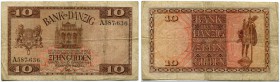 Danzig 
 Bank von Danzig. 
 10 Gulden 1924, 10. Februar. Serie A. Rosenberg/Grabowski 833a; Pick 53. Selten / rare. IV / fine.