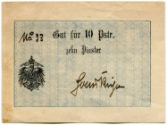 Deutschland vor 1918 
 Besatzungsgeld des Ersten Weltkrieg 
 Georgische Legion Samsun 1916. 
 10 Piaster o. J. / ND (1916). Signatur Hans Külzer oh...