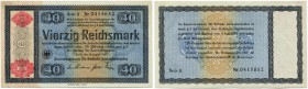Deutschland nach 1918 
 Papiergeldähnliche Wertpapiere und Gutscheine 
 Konversionskassenscheine. 
 40 Reichsmark 1933, 28. August (1934). Ausgabe ...