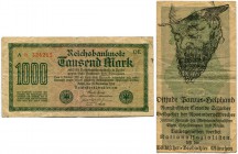 Deutschland nach 1918 
 Varia 
 Varia o. J. / ND (1933). Antisemitische Propaganda . Aufdruck auf 1000 Mark vom 15. September 1922 (Rosenberg/Grabow...