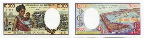 Dschibuti/Djibouti 
 Banque Nationale de Djibouti. 
 10000 Francs o. J. / ND (1984). Pick 39b. I / uncirculated.