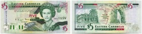 Eastern Caribbean States / Karibische Staaten 
 St. Vincent & Grenadinen 
 Lot o. J. / ND (1994). Grenada . 5 Dollars & St. Vincent und Grenadinen ....