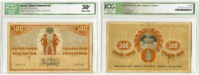 Finnland 
 Republik 
 Finlands Bank. 
 500 Markkaa 1909 (1918). Druck während des Bürgerkriegs (Volkskommissariat)/Peoples Commissariat issue. Pick...