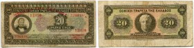 Griechenland 
 Bank von Griechenland 
 Lot 1923 und später. 20 Drachmen vom 19. Oktober 1926. 25 Drachmen vom 15. April 1923. 50 Drachmen vom 24. Ma...