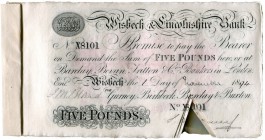 Grossbritannien 
 Königreich 
 Provinzial Banknoten. 
 Varia 1894, 1. November. Lot. Wisbech & Lincolnshire Bank . 5 Pounds. Buch von 100 Expl. der...