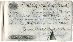 Grossbritannien 
 Königreich 
 Provinzial Banknoten. 
 Varia 1894, 1. November. Lot. Wisbech & Lincolnshire Bank . 10 Pounds. Buch von 100 Expl. de...
