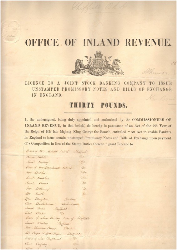 Grossbritannien 
 Königreich 
 Treasury Notes. 
 Varia 1856, 7. Oktober. Doku...
