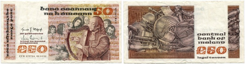 Irland Republik 
 Central Bank of Ireland 
 50 Pounds 1982, 1. November. Pick ...