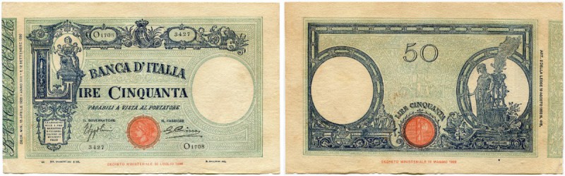 Italien 
 Königreich 
 Biglietti di Stato. 
 50 Lire 1935, 15. April. Gavello...