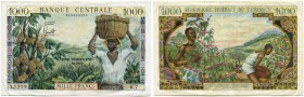 Kamerun 
 Republik 
 1000 Francs o. J. / ND (1962). Leclerc-Kolsky 662b; Pick 12; Linzmayer BC B6a. III / very fine.