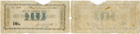 Kanada 
 Lokale Banknoten 
 10 Shillings 1848, 1. November. Provinz Quebec. Privates Holzhandelsgebiet Petit-Saguenay/Sankt Lorenz Strom; Besitzer D...